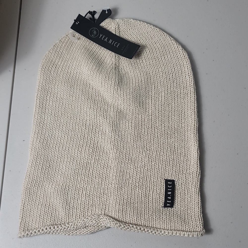Cream Knit Beanie